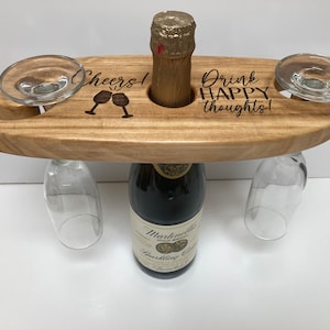 Personalized Wine Bottle Beverage Butler Wine Caddy Bottle Holder Wedding Anniversary Bridesmaid Groomsman Bar Accessory Gift