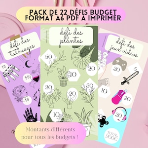 8 titres enveloppes budget A6 1 tracker dépenses à imprimer, thème fleuri  tropical, étiquettes enveloppes,classeur budget -  France