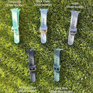 Flexible & Adjustable Silicone Apple Watch Bands - fits 38mm, 40mm and 41mm - Compatible with 1/2/3/4/5/6/7/8/SE series