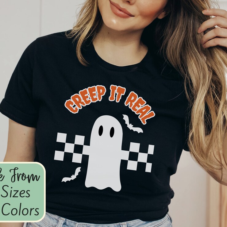 Retro Halloween Vintage Shirt, Creep It Real Tshirt, Vintage Ghost Halloween Shirt, Witch Shirt, Retro Fall Shirt, Fall Shirt