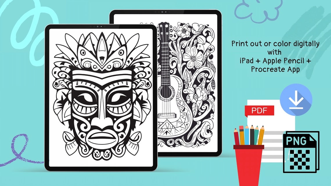 Luau Coloring Pages, Cute Luau Printable Coloring Sheets, Activity ...