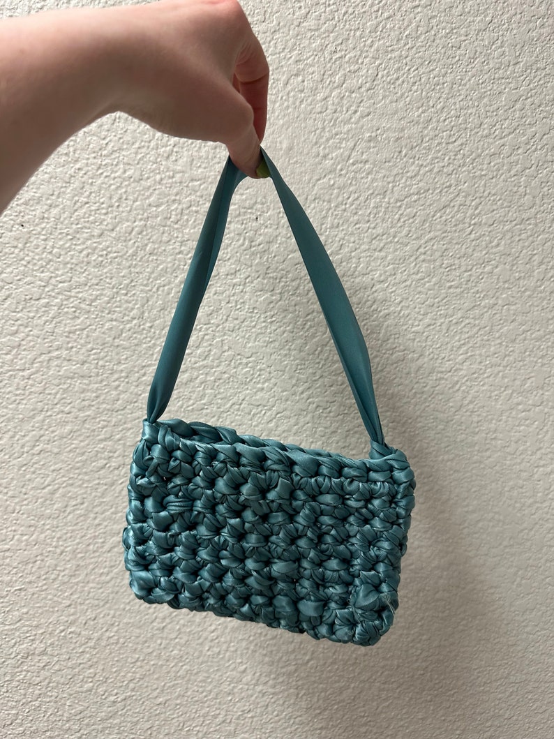 Ribbon crochet bag zdjęcie 2