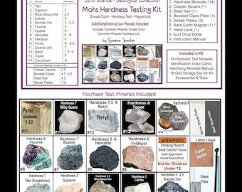 Deluxe MOHs Hardness and Streak Kit. 14 Test rocks, 12 Special ID Tools. One Week Only SALE 65.00
