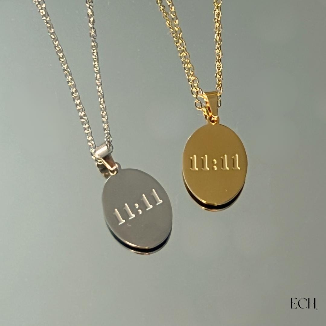 1111 Angel Number Necklace • Gold Silver PVD Plated Pendant — free download