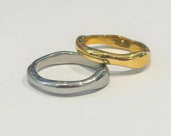 Gold and Silver Ring • Waterproof and tarnish free • Durable Ring • Gold-plated ring • Allergy safe ring
