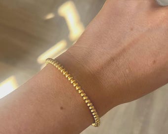 Pulsera de acero inoxidable chapada en oro - Resistente al agua y al deslustre