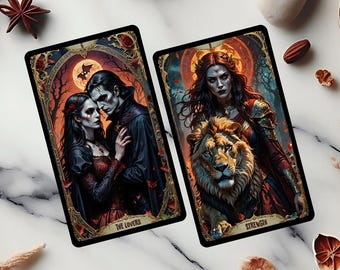 Vampire Tarot Deck with Guidebook, 78 Tarot Cards Complete Set