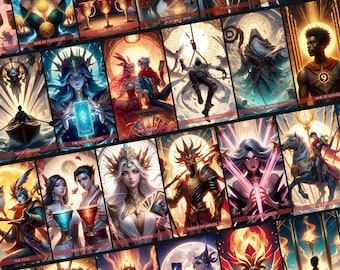 Game Tarot Deck: 78 Tarot Cards with Pouch