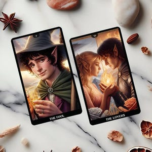 Fantasy 78 tarotkaarten complete set, middeleeuws tarotkaartspel, mystieke tarotkaarten, episch unieke tarotkaarten, aangepast ontwerp, orakeltarotspel