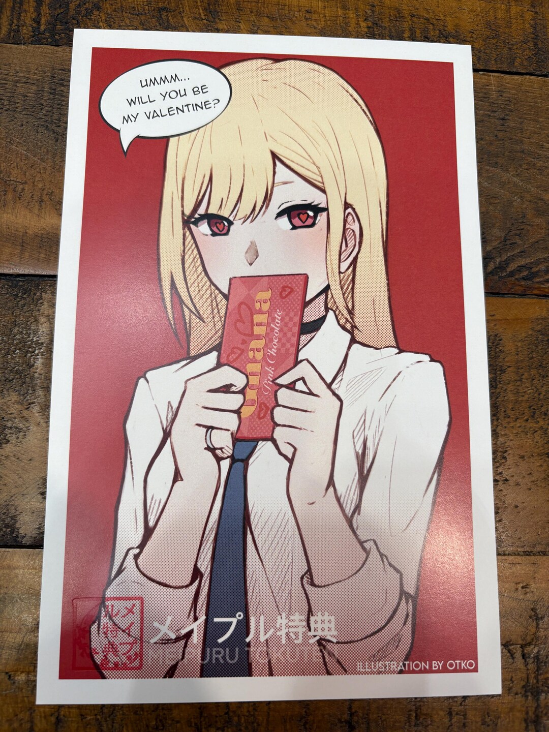 Otko Valentine's Day | Marin | Anime Art Print | Otko - Etsy