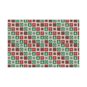 Christmas Wreath Wrapping paper, Christmas Gift Wrap, Rustic Christmas Wrap, Watercolour Christmas Gift Warp, Xmas Wrapping paper, gift image 2