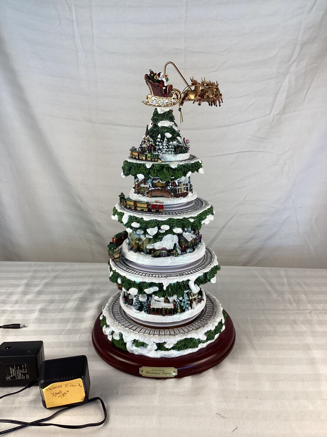 Thomas Kinkade Wonderland Express Rotating Christmas Tree Etsy
