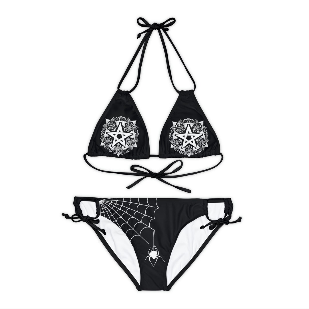 Strappy Goth Bikini Set Etsy