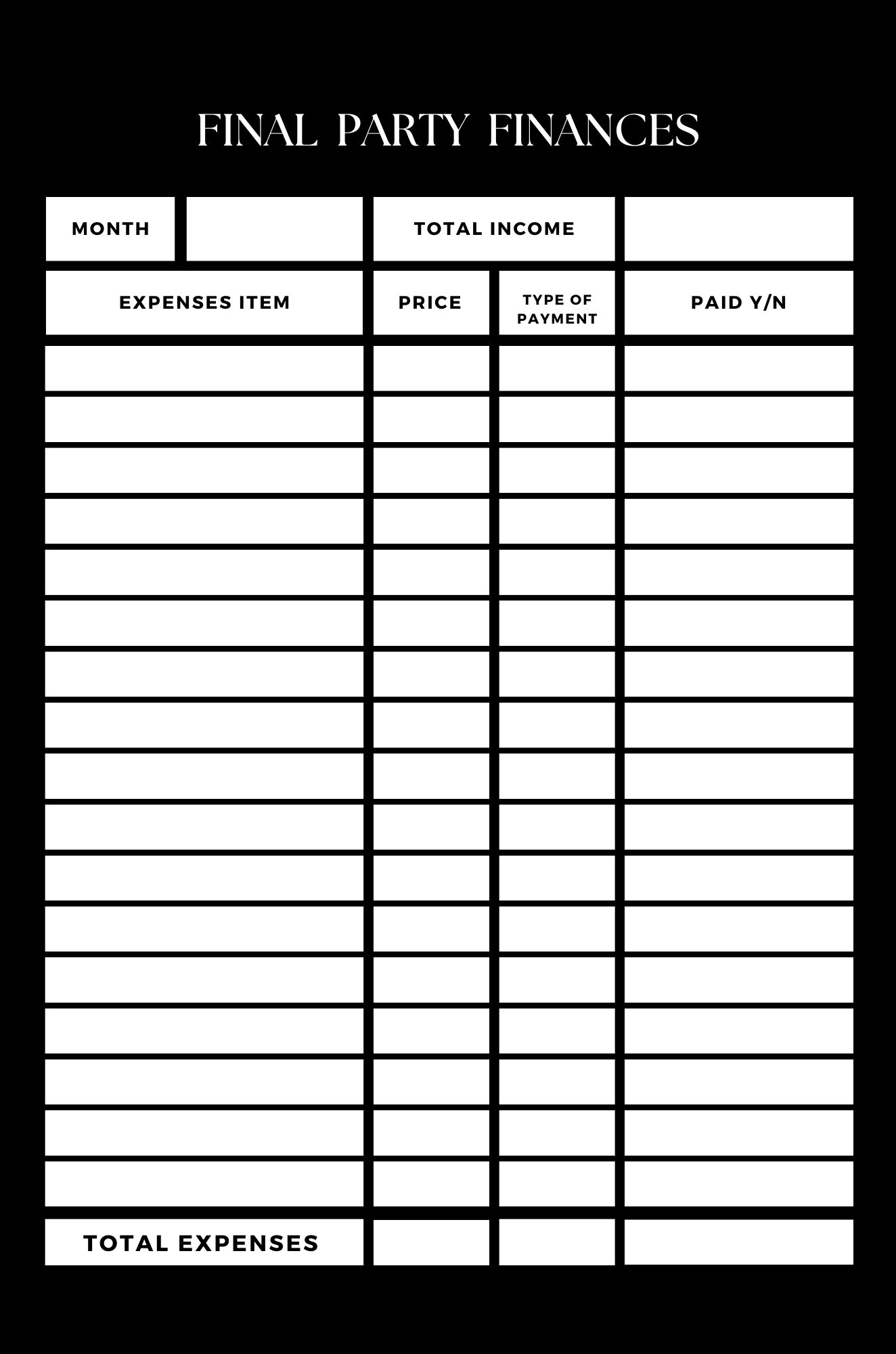 2024 printable party planner etsy