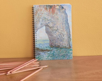 Cliffs at Etretat, Claude Monet Impressionist Vintage-Inspired Spiral Journal and Notebook for Art Lovers, Writers, Artists version 2