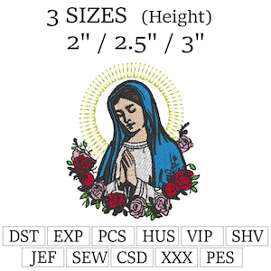 Virgen De Guadalupe Rosas Nuestra Señora Bordado Diseño Archivo Religioso Orando imagen