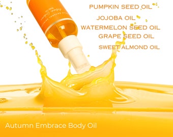 Autumn Embrace Body Oil, Hydrating Body Oil, Nourishing Body Oil, Soothing Body Oil, Non-greasy body oil, Clean beauty body oil - 4oz