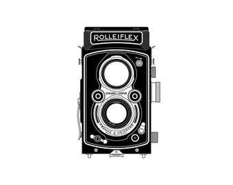 Descarga digital de la ilustración de Rolleiflex Automat MX