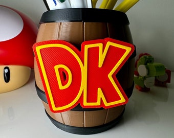 3D Printed Donkey Kong DK Barrel Pen Holder