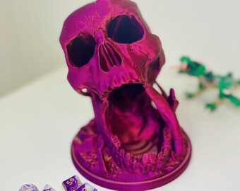 Tour de dés crâne imprimée en 3D par le MDN