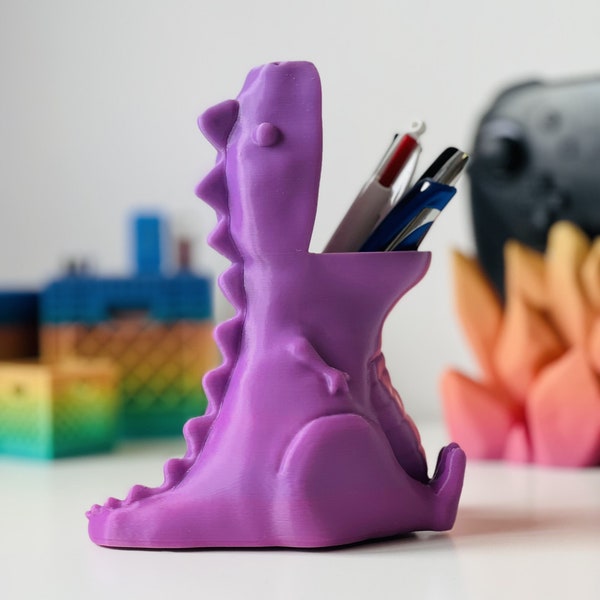 3D Printed Dinosaur Pen Holder