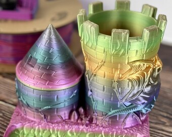 Drachen Burg Schreibtisch Tidy