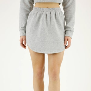Women&#39;s Cotton Fleece High Waisted Active Skirt with Pockets for Everyday, Workout, Exercise, Outdoor and Activity