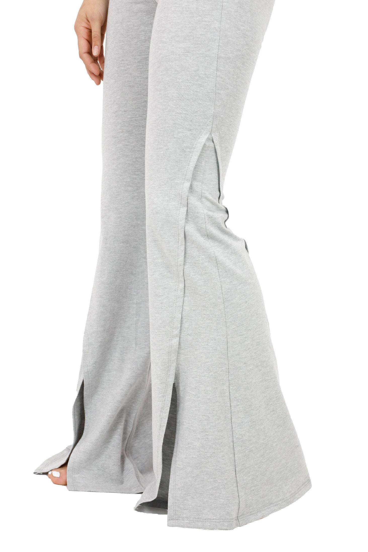 Premium Cotton Split Front Flare High Rise Leggings for Women's High ...