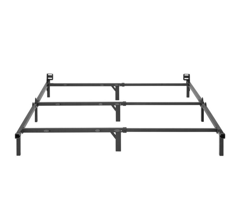 Mainstays 7 Adjustable Balck Metal Bed Frame Twinqueen Etsy