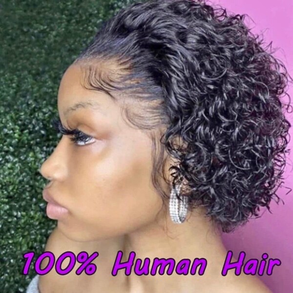 Short Wigs for Black Women Human Hair Etsy