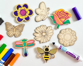 Bienen & Schmetterling Bastelpackung | DIY Malset | Reise-Kunst-Aktivität | Geburtstag Gastgeschenk | Kinderhochzeitsaktivität | Montessori Handwerk