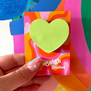 Mini Coração Stickies - Papelaria - Kawaii - Notas - Decoração de Escritório