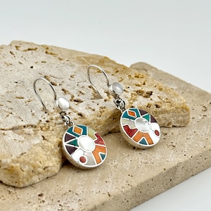 Peru Tawa earrings l Sustainable 950 Silver Jewelry l Unique handmade Cusco Gifts