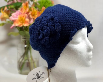 King Blue Wool Cloche Hat