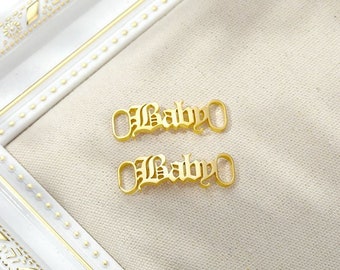 Custom Name Shoe Charms: Personalized Stainless Steel Sneaker Buckles