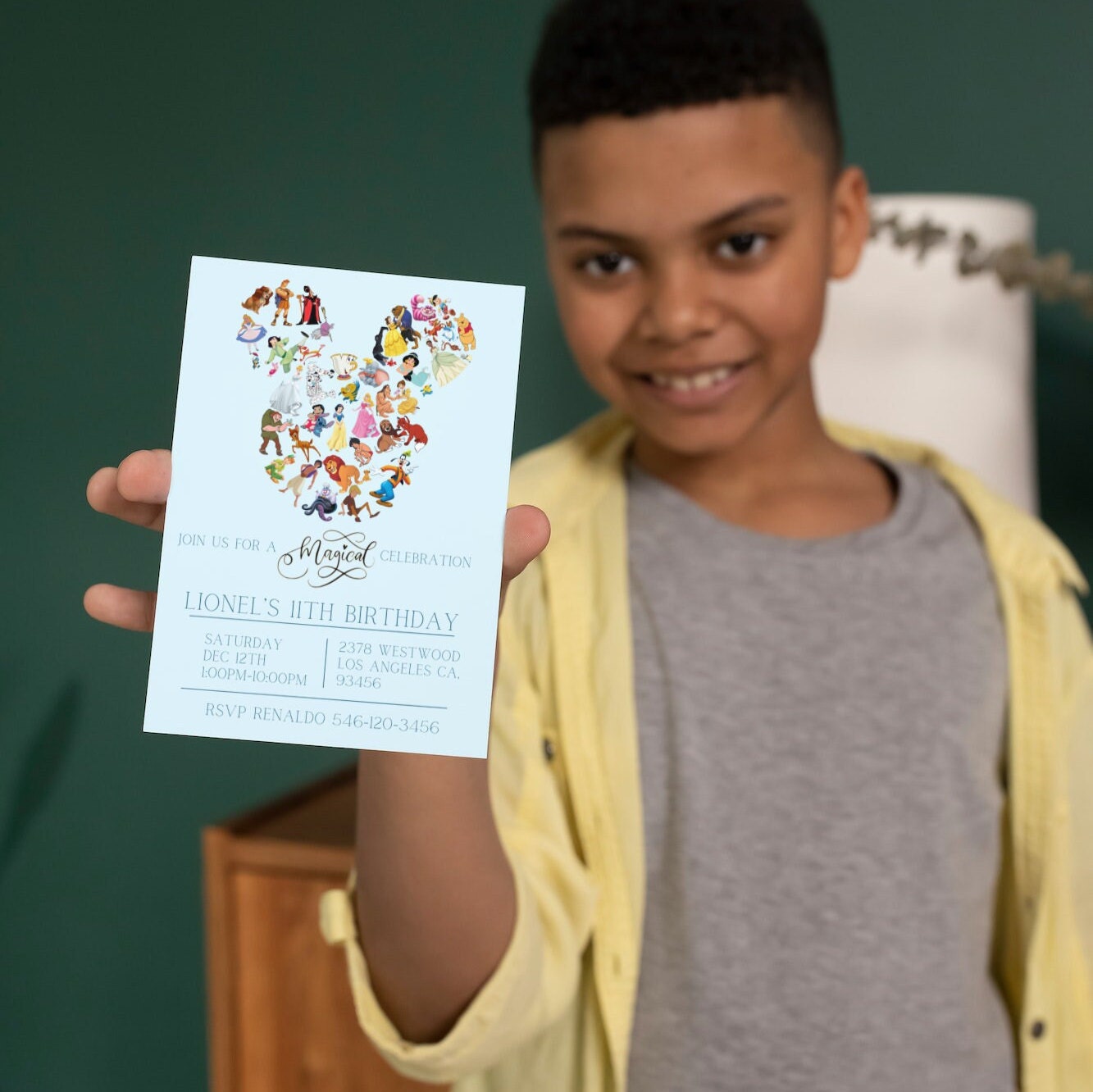 Disney Invitation Disneyland Birthday Disney Invite Mickey Etsy