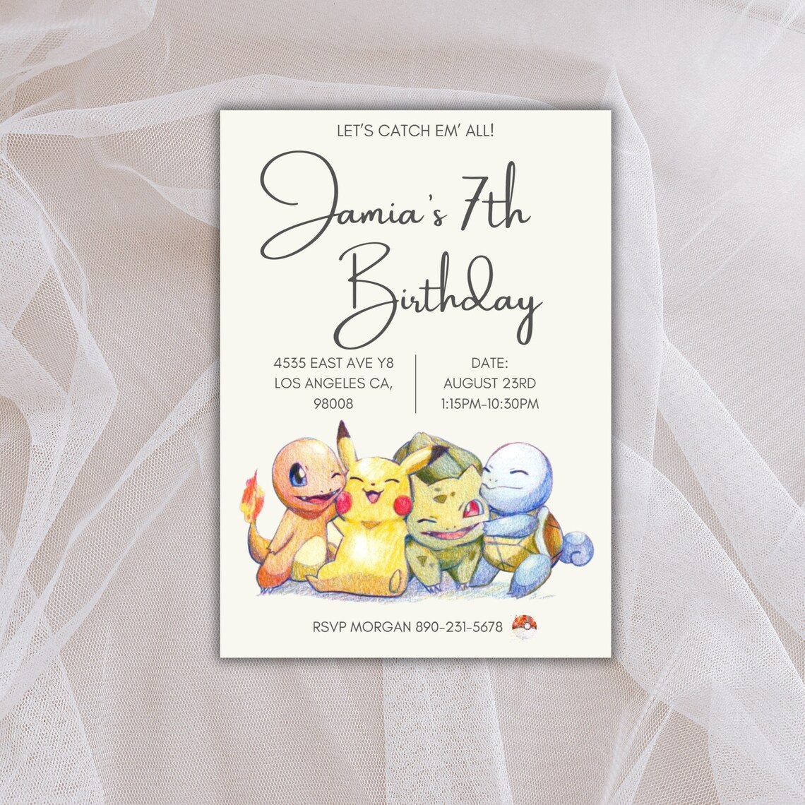 Pokemon Invitation Pokemon Birthday Invitations Pokémon Invite Pikachu