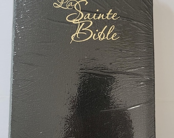 La Sainte Bible –  Louis Segond 1910 - Deluxe French Edition – Large Print with Black Soft Leather Binding . Gold Edges . Thumb Indexed.