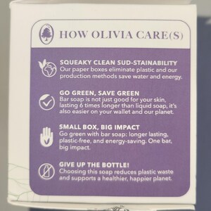 Olivia Care ASHWAGANDHA LAVENDER - 3 Bars Soaps Set 5oz Each. All Natural Ingredients - A Nice Gift for any occasion. image 3