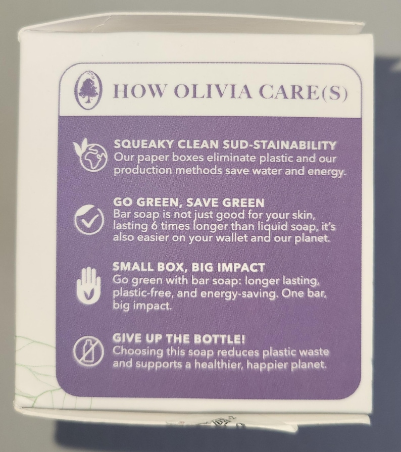 Olivia Care ASHWAGANDHA LAVENDER - 3 Bars Soaps Set 5oz Each. All Natural Ingredients - A Nice Gift for any occasion. image 3