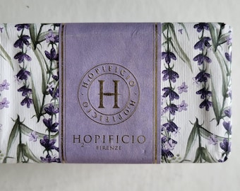 Hopificio LAVENDER Finest Triple Filled Soap - Two Bars 7.0 oz Each  Total Wt 14.1 oz. Made in ITALY. A Nice Gift for Any Occasion.