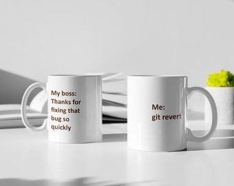 Programmer mug, Developer mug, Debugging mug, Git mug