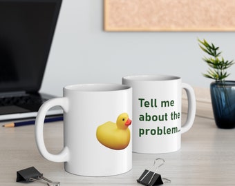 Programmer Mug, Developer Mug, Rubber Ducky Debugging