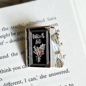 Witchy Book Pin for Feminists and Halloween
