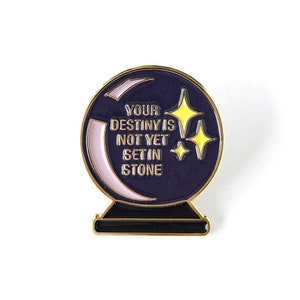 Crystal Ball Enamel Pin: Empowering Fortune Teller Gift, Motivational Tarot Lapel Accessory