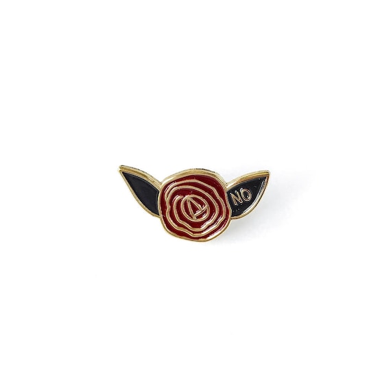 Resist Rose Enamel Pin – Feminist Empowerment Accessory