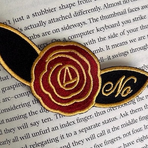 Resist Rose Iron On Patch, Embroidered Feminist Patch, Floral Activist Badge