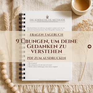 Sokratisches Journal mit Reflexionsfragen für Weisheit, klares Denken und mehr Klarheit (digitaler PDF-Download)