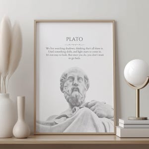 Plato quote poster | Philosopher Printable | Platonic Gifts | Inspirational prints | Philosophy print | Typography | Office decor phrase