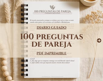 Diario de pareja en español con preguntas para conectar en profundidad y fortalecer la relación (Descarga digital PDF)